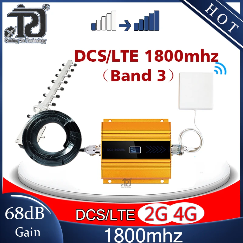 4G ретранслятор (LTE Band 3) 1800 МГц усилитель мобильного сигнала DCS сотового сетевой gsm |