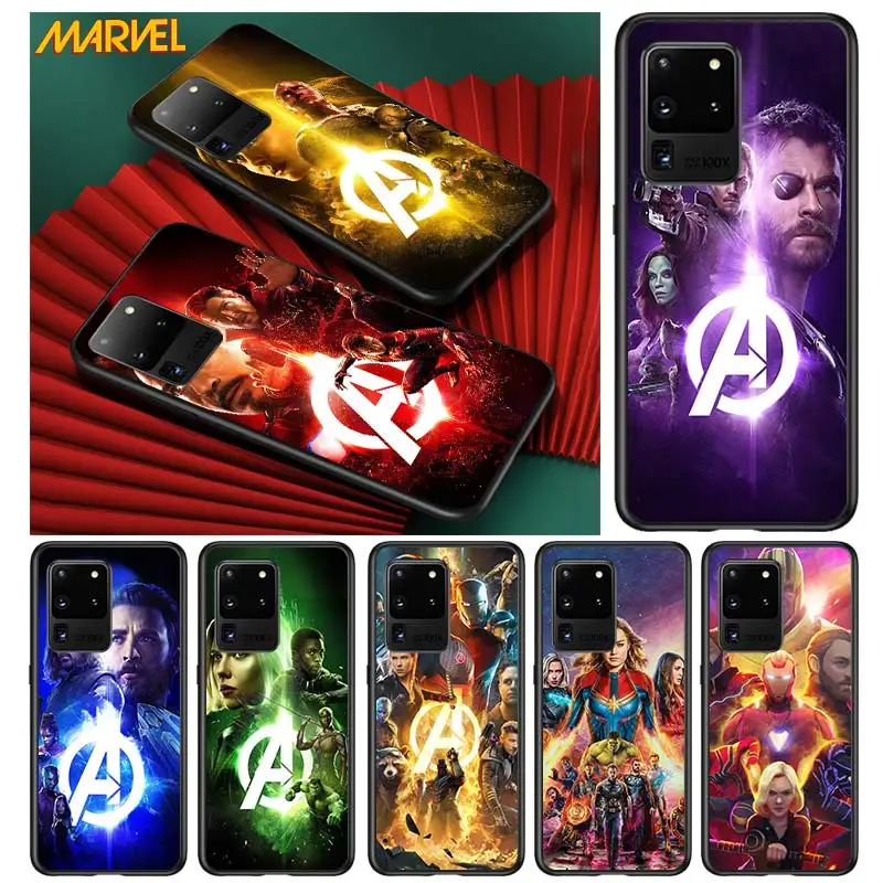 

Marvel hero colorful for Samsung S20 FE Ultra Plus A91 A81 A71 A51 A41 A31 A21 A11 A72 A52 A42 A22 Soft Black Phone Case