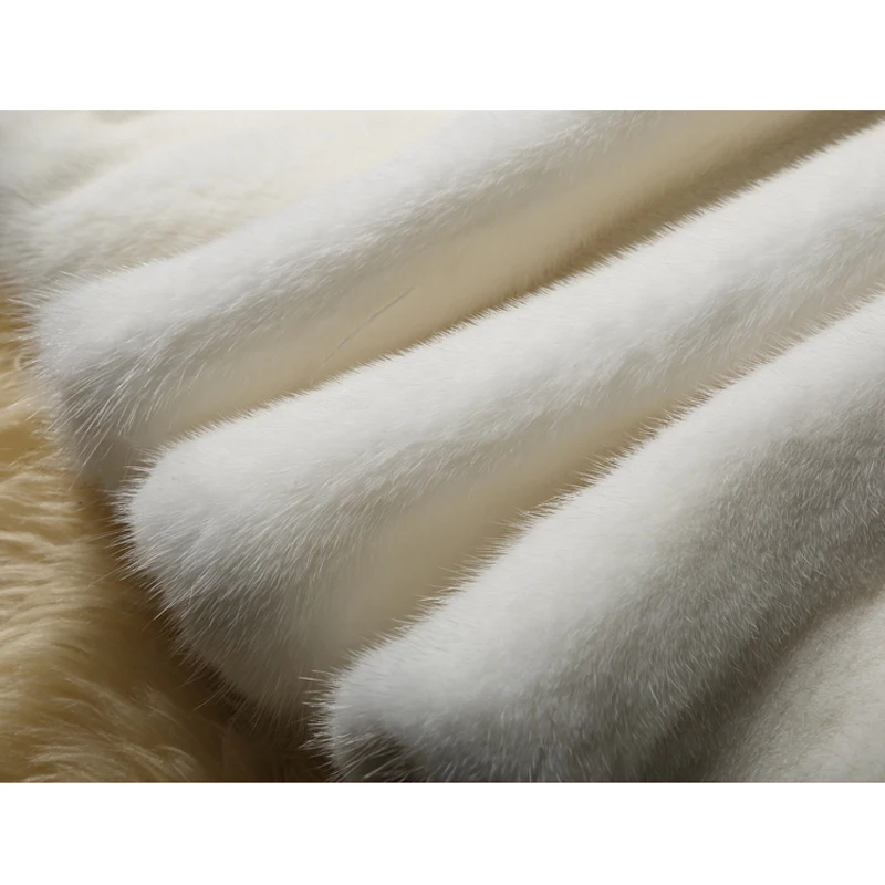 

Real Mink Fur Winter Women Coat New Fashion Hooded Skirt Natural Mink Fur Long Jackets Coat Women Clothing High Quality
