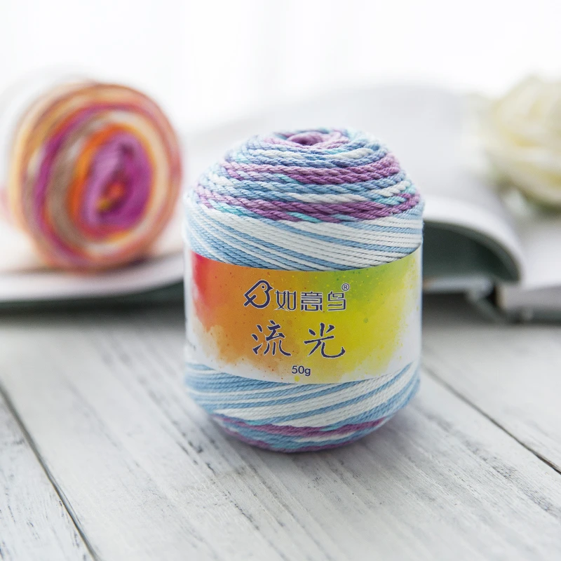 Стреймер мерсеризованная хлопчатобумажная шерстяная пряжа вязаный