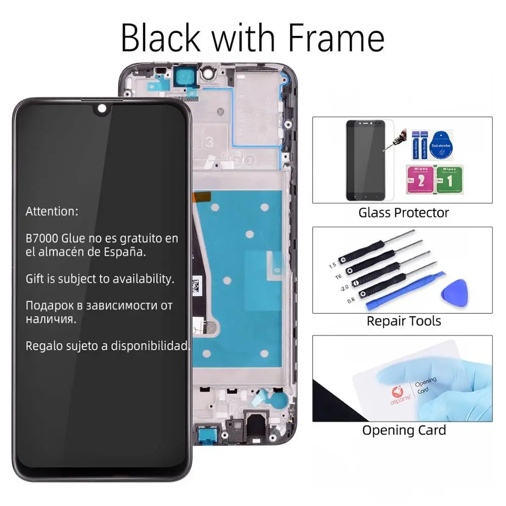 Black with Frame Дисплей для HUAWEI P Smart в сборе с тачскрином черный POT-LX1 POT-LX3 - Цвет: Black with Frame