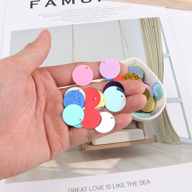 6 мм 8 10 20 30 плоские круглые свободные тесьма с пайетками для шитья Свадебные