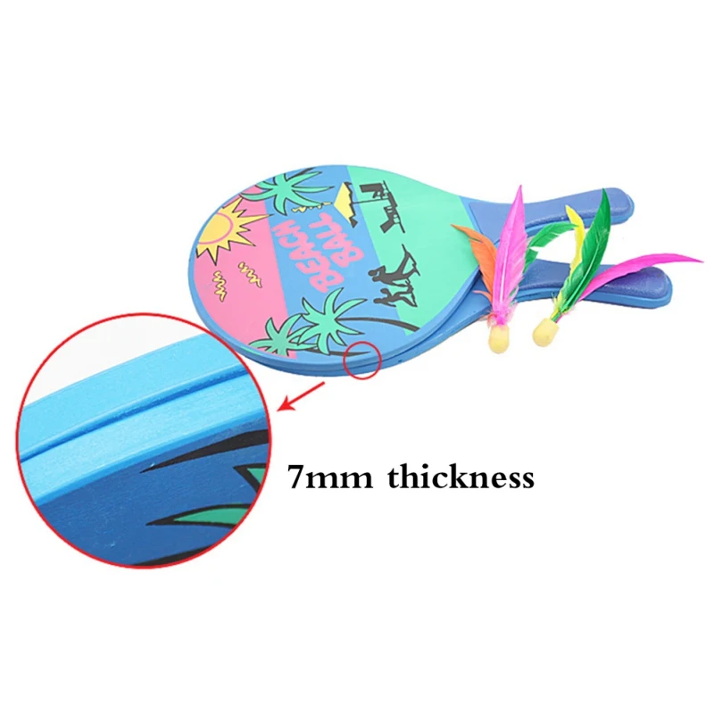 

Board Badminton Racket Beach Seven Layers Of High-grade Poplar Wood Creative Table Tennis Racket Random Color