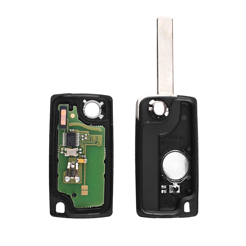 Ключ KEYYOU складной с 2 кнопками для Peugeot 207 307 308 3008 407 433 МГц PCF7961 HU83 Blade ID46 ASK CE0536|key for|key