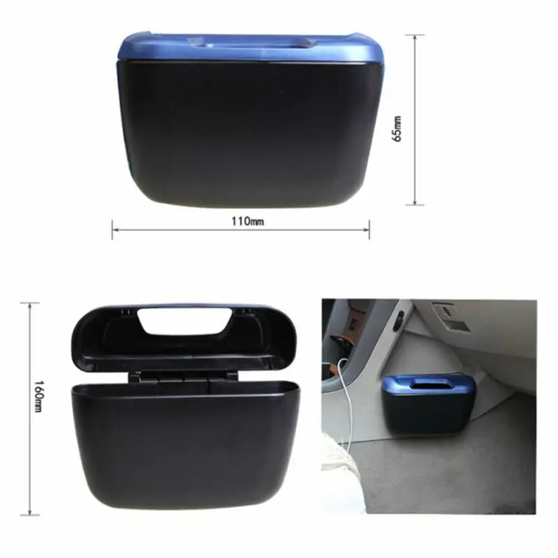Vehicle Rubbish Portable Dust Case Trash Can Box Storage Car Garbage Bin Mini Auto | Дом и сад