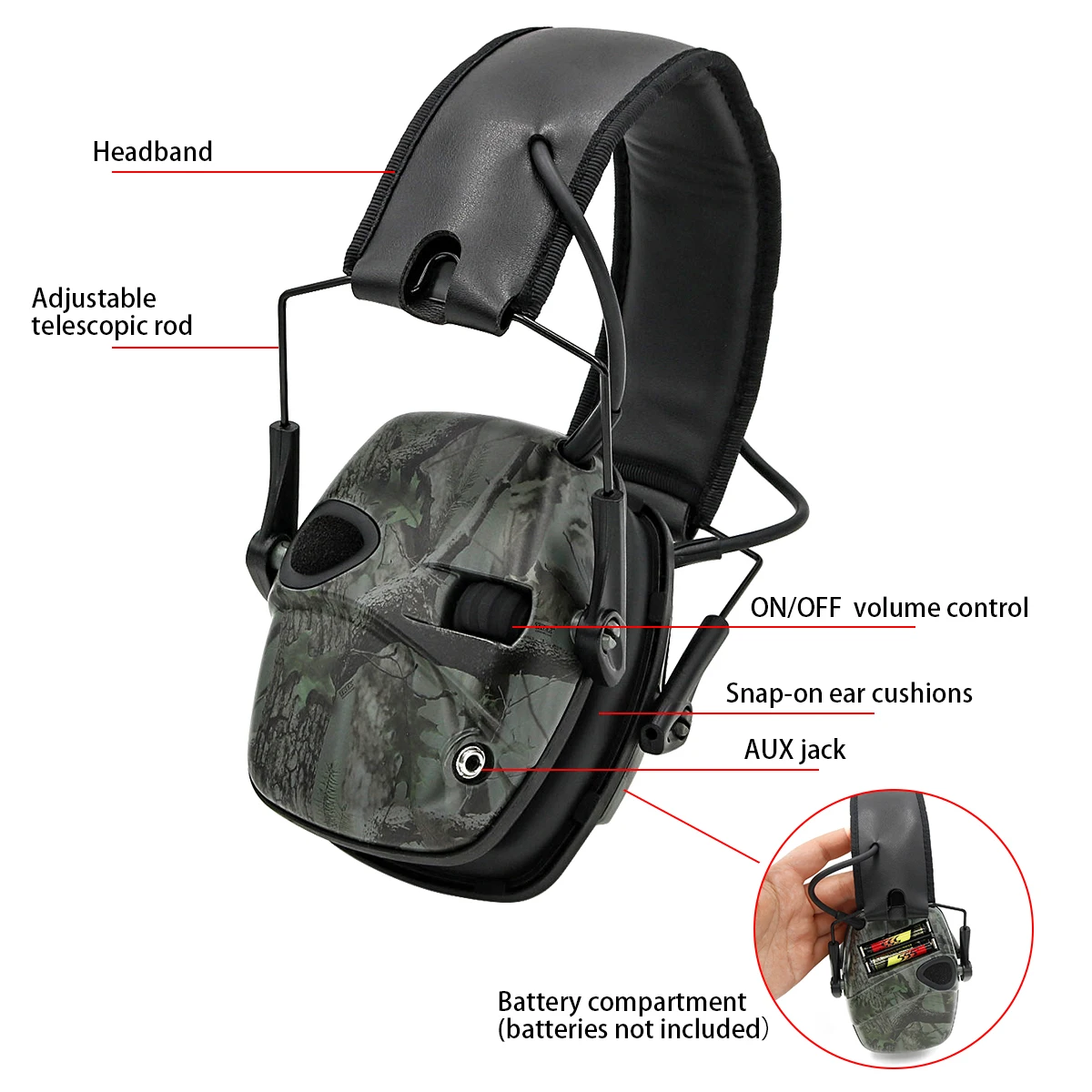 Тактическая гарнитура наушники с защитой от шума защита ушей для стрельбы ударов