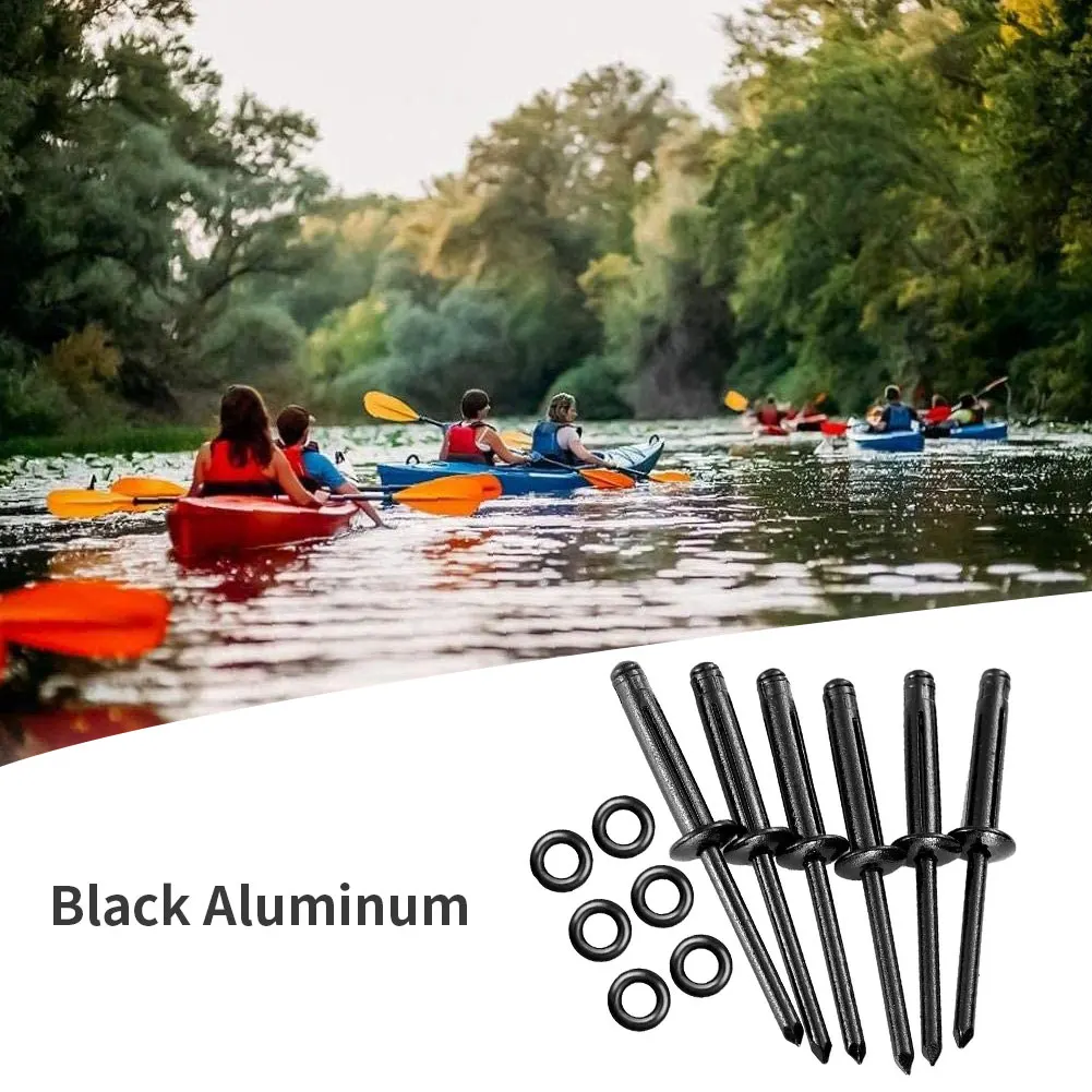 

30Pcs Rivet With 30O Rings Aluminum Tri-Grip Rivet Deep Water Long Grip For Installing Kayak Canoe And Boat Kayak Accessories