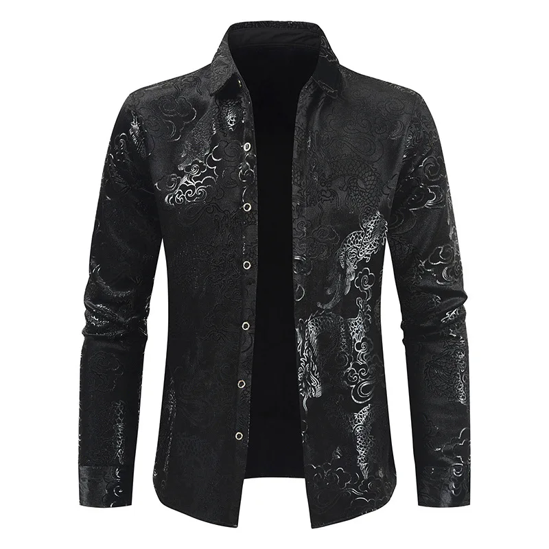 Мужские Длинные рукава хлопок Облегающая рубашка модный бренд повседневное