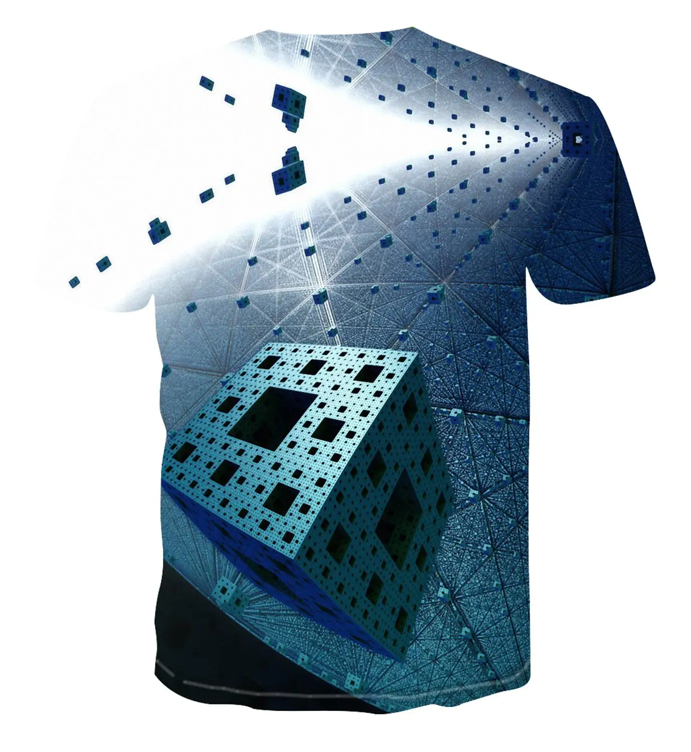 

2020 hot new fashion T-shirt geometric square t-shirt men's T-shirt simple color top 3D cool unique print men's top