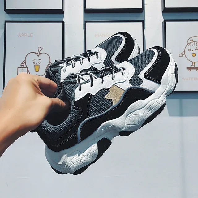 Модные милые новые модные мужские папа Спортивная повседневная обувь на не