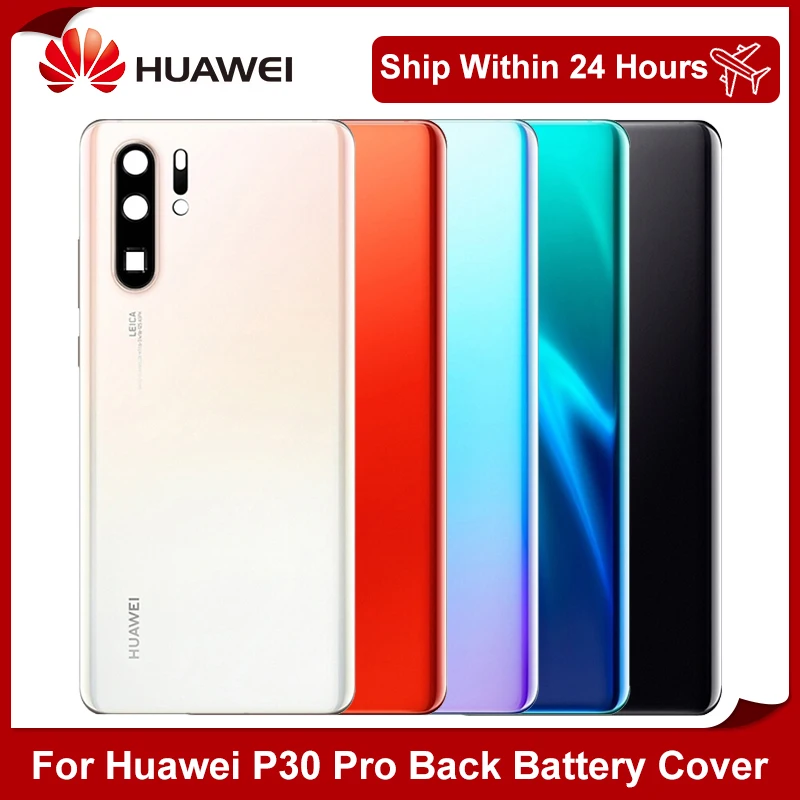 

Оригинальная задняя крышка для Huawei P30 Pro, стекло для батареи с объективом камеры, задняя крышка для P30 Pro