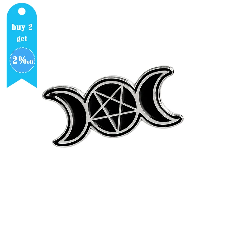 Ведьма эмали штырь Black Magic book Шляпа Волшебника Таро хрустальный шар Триединая