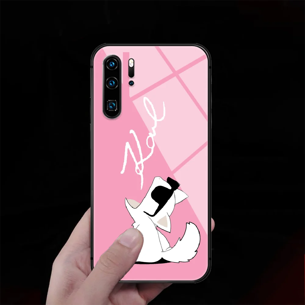

fashion Luxury K-Karls Tempered Glass Phone Case Cover For Huawei P Nova Mate 5T 20 30 40 Pro Lite Smart 2019 2021 Phone case