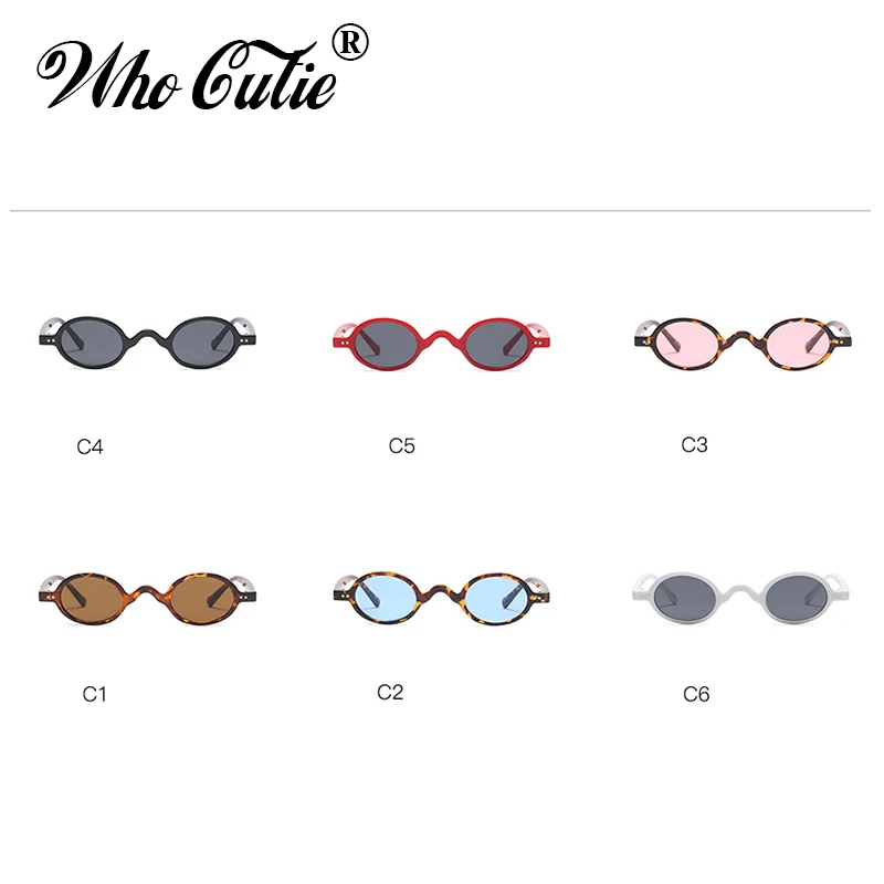 WHO CUTIE 2018 готические Овальные Солнцезащитные очки для женщин и мужчин фирменный