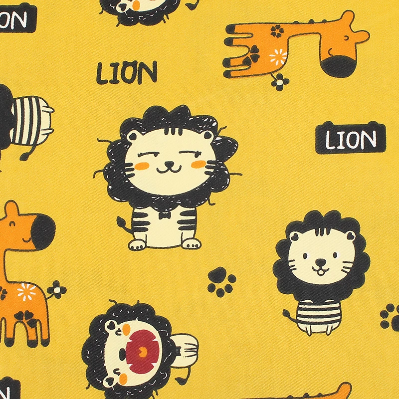

6 Pcs/Lot Printed Twill Cotton Satin Fabric,The Lion King,Patchwork Cloth For DIY Sewing Quilting Baby&Child's Bedclothes