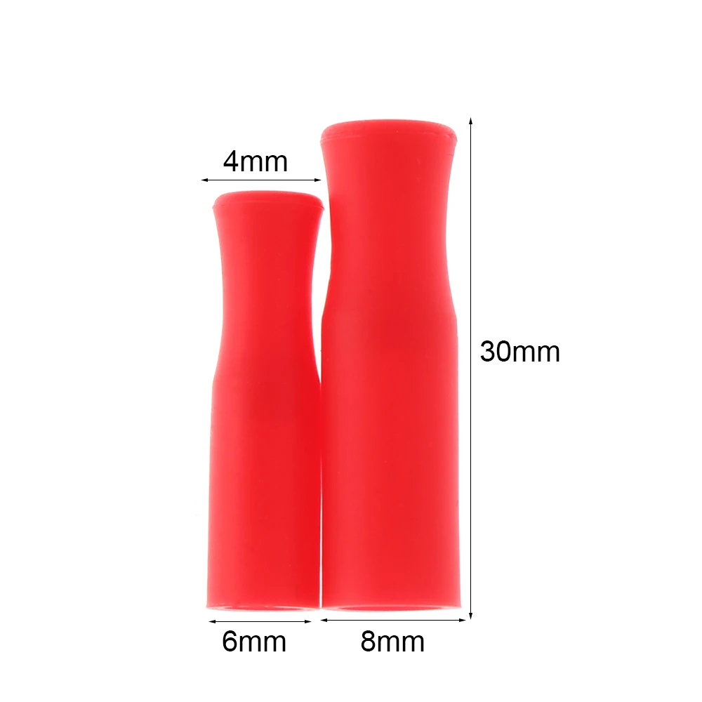 

10Pcs 6mm/8mm Caps Anti Burn Teeth Protector Bar Reusable Silicone Straw Sleeve Food Grade Silicone Tip Home Accessories