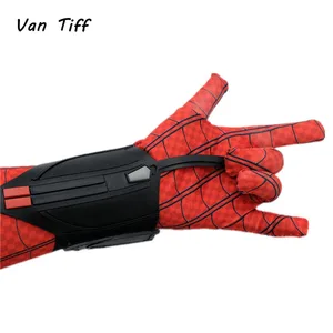 spider gloves man spider arm bracers man peter parker superhero cosplay costume arachnoid wrist launcher with shooter props free global shipping