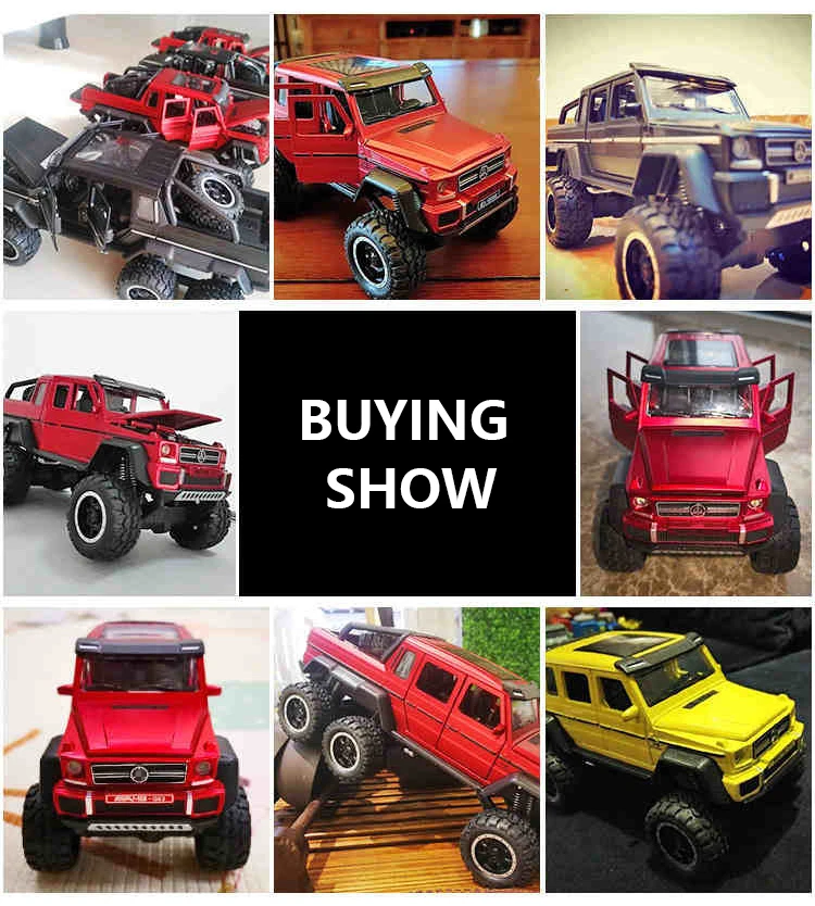 

1:32 6WD Diecast metal G63 Off Road SUV Car Model Vehicles G 63 6X6 Wheels baby kids toys for children Glowing Gift Car Toy