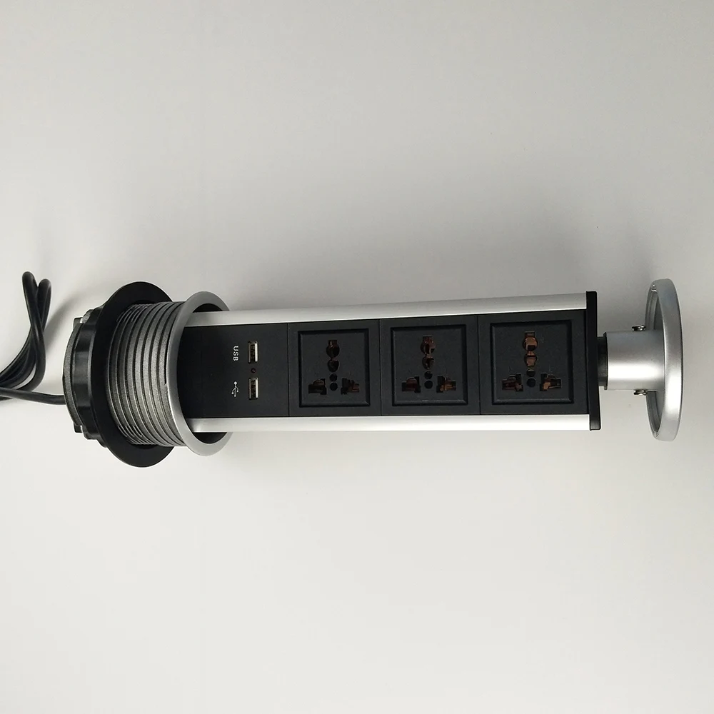 Настольная розетка с вилкой Стандарта США/ЕС/Выдвижная розетка/Скрытая/материал