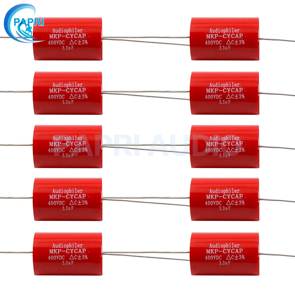 PAPRI Axial MKP 3 мкФ 400VDC конденсатор полипропиленовый не поляризованный для Hifi аудио