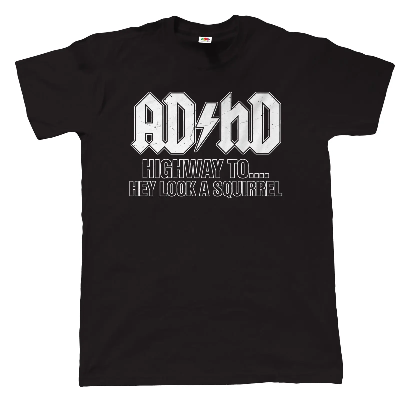 Забавная Мужская футболка ADHD Hey Look A Squirrel Подарочная для подростков брендовая