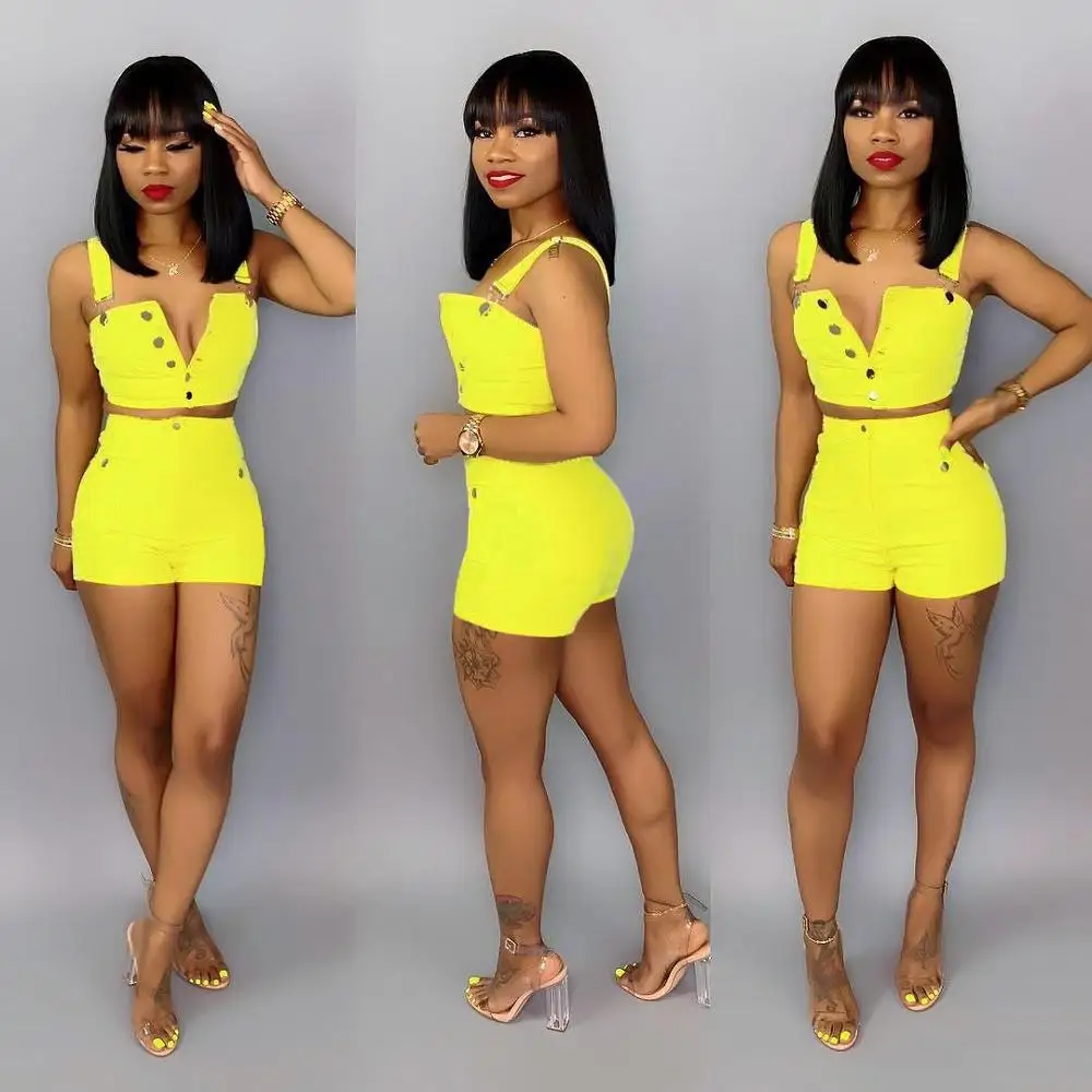 Женские повседневные летние джинсы комплект из двух предметов укороченный топ