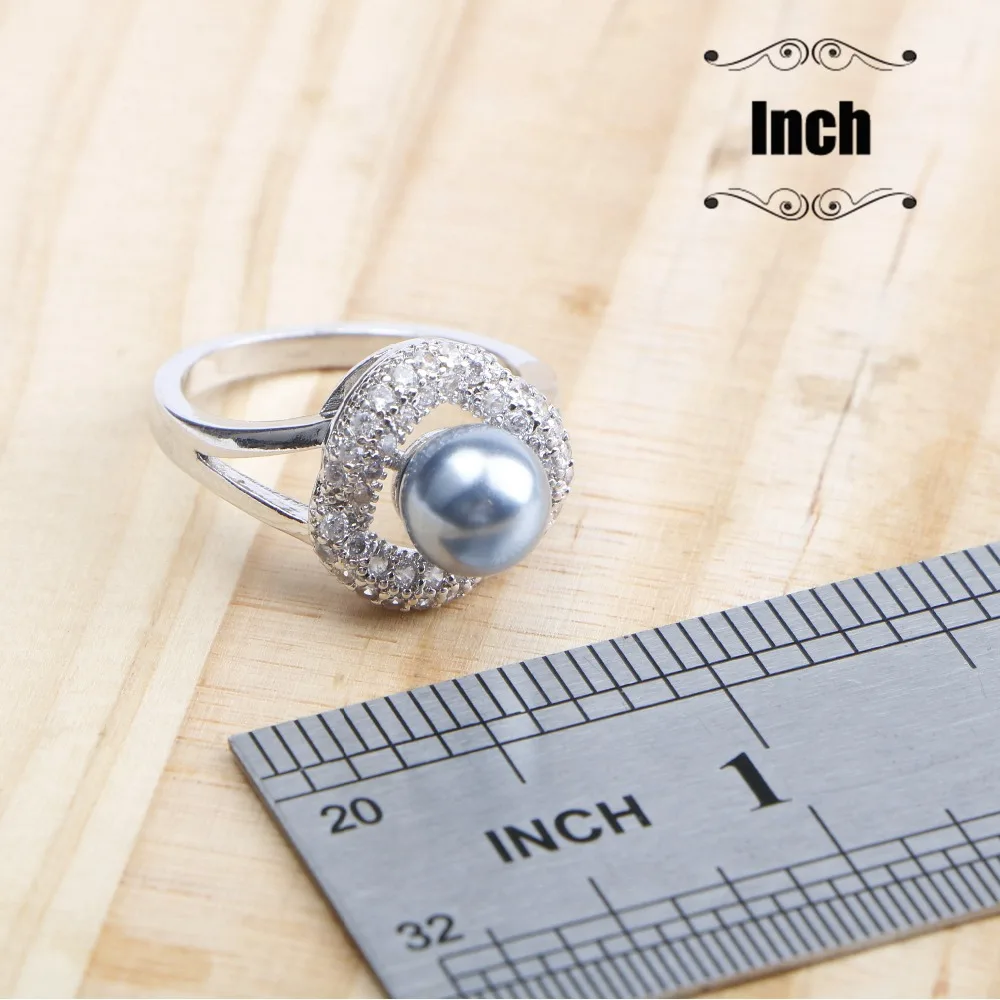 Набор свадебных ювелирных украшений с жемчугом из стерлингового серебра 925 пробы