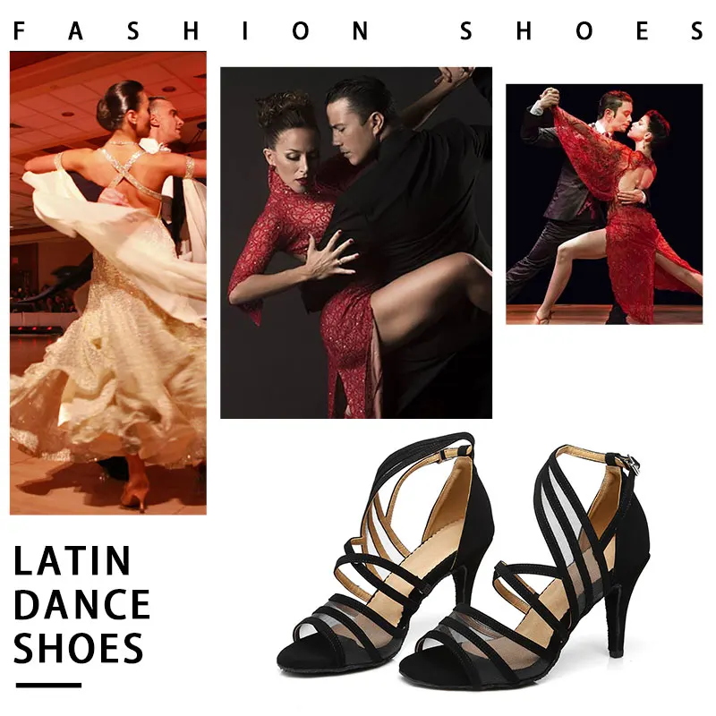 Latin Dance Shoes Ladies Girls Salsa Tango Shoes Indoor Dance Shoes Thin heel High Quality Suede Sole Ballroom Dancing Shoes