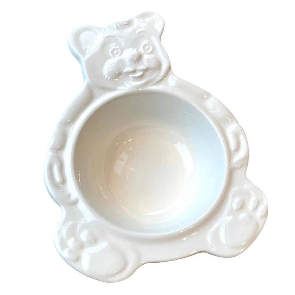 

1Pc Practical Steamed Egg Bowl Dessert Bowl Food Container Baking Tool (White)