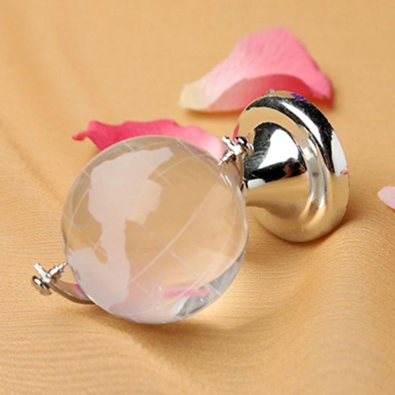 Прозрачный мини шар из хрустального стекла ремесла карта мира рождественский