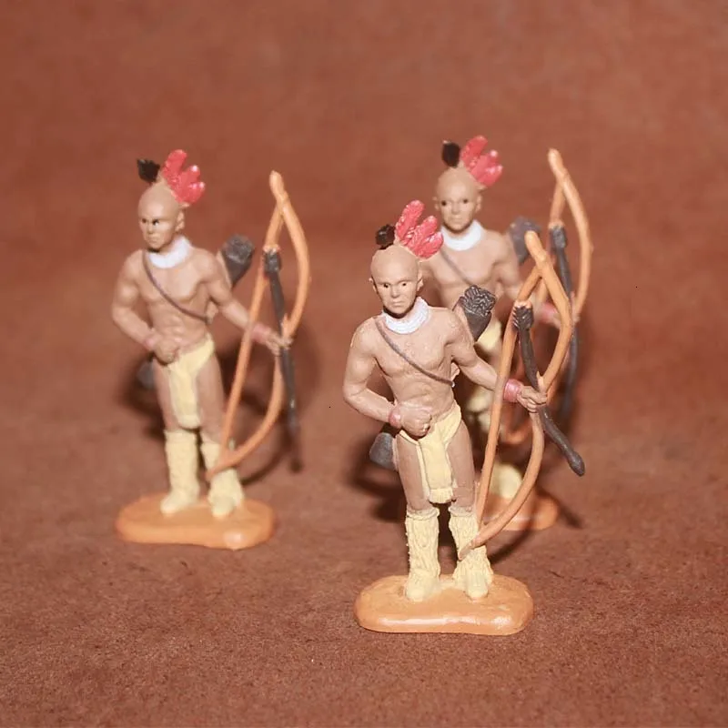 

New special price PVC resin die casting simulation doll model toys character scenes with bow warriors