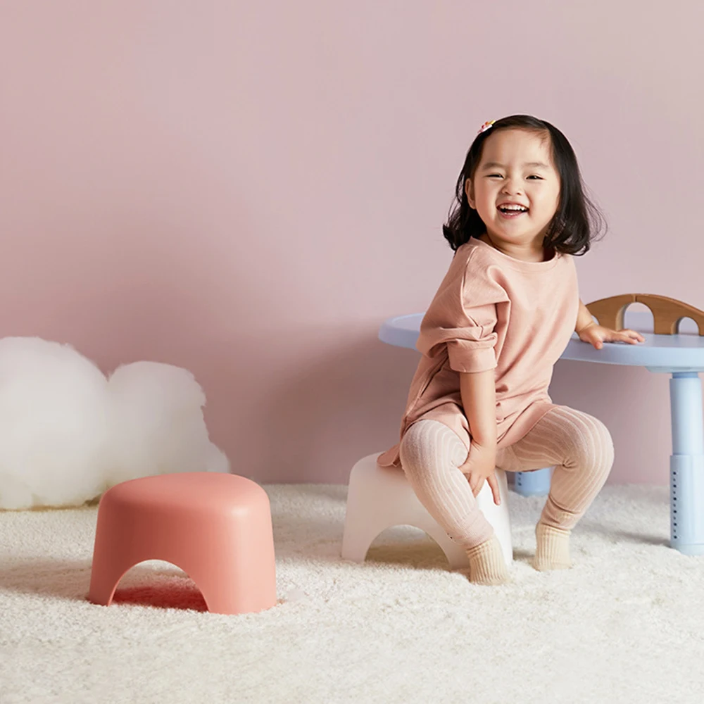 Cute Children Chair Thickened Plastic Living Room Kindergarten Kids Furniture Portable Small Bench Bedroom Male and Female Baby | Мебель