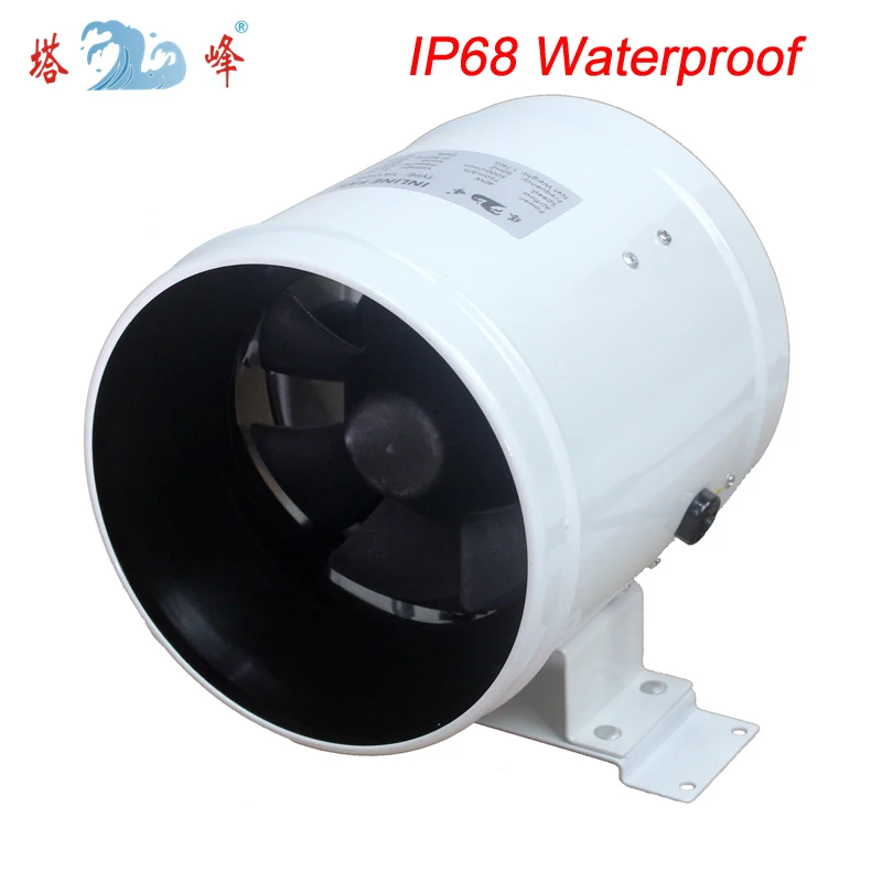 8 inch mixed flow fan dehumidification greenhouse inline duct fan blower totaly waterproof large air flow fan 6 150mm high efficiency inline duct fan exhaust fan mixed flow hydroponic air blower for home bathroom greenhouse ventilation