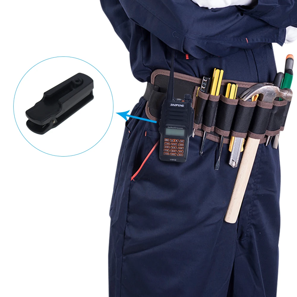10Pcs Walkie Talkie Belt Clip for Baofeng BF-A58 UV-XR UV-5S GT-3WP UV-9R UV-9RPlus Two Way Radios Replacement Belt Clip
