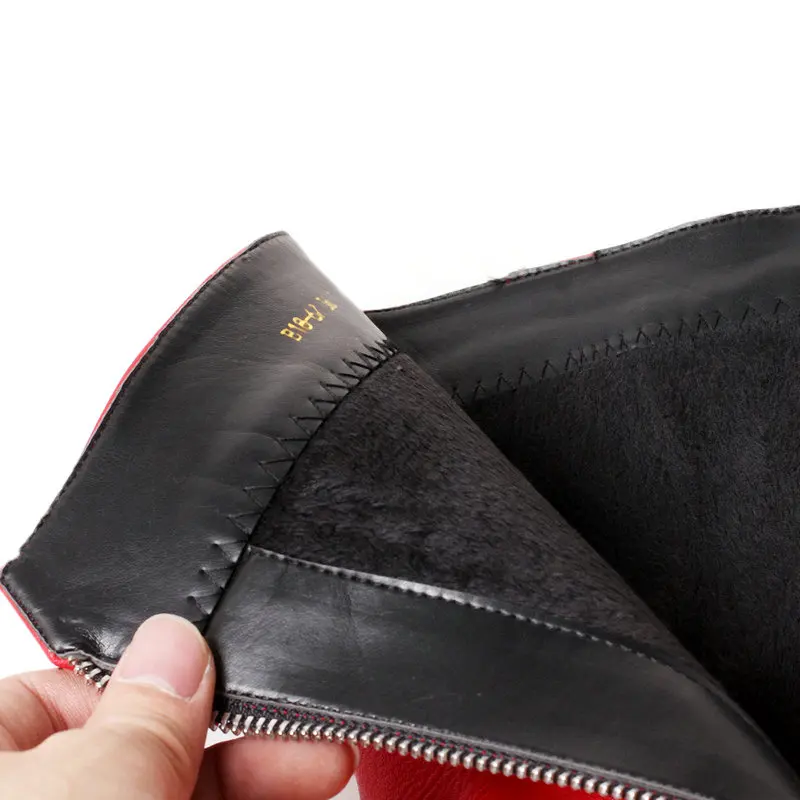 

Women Pu Leather Knee High Boots Fashion Zipper Boots comfy Thick Heel Square Toe Autumn Winter Plush Boots Black Gray Green