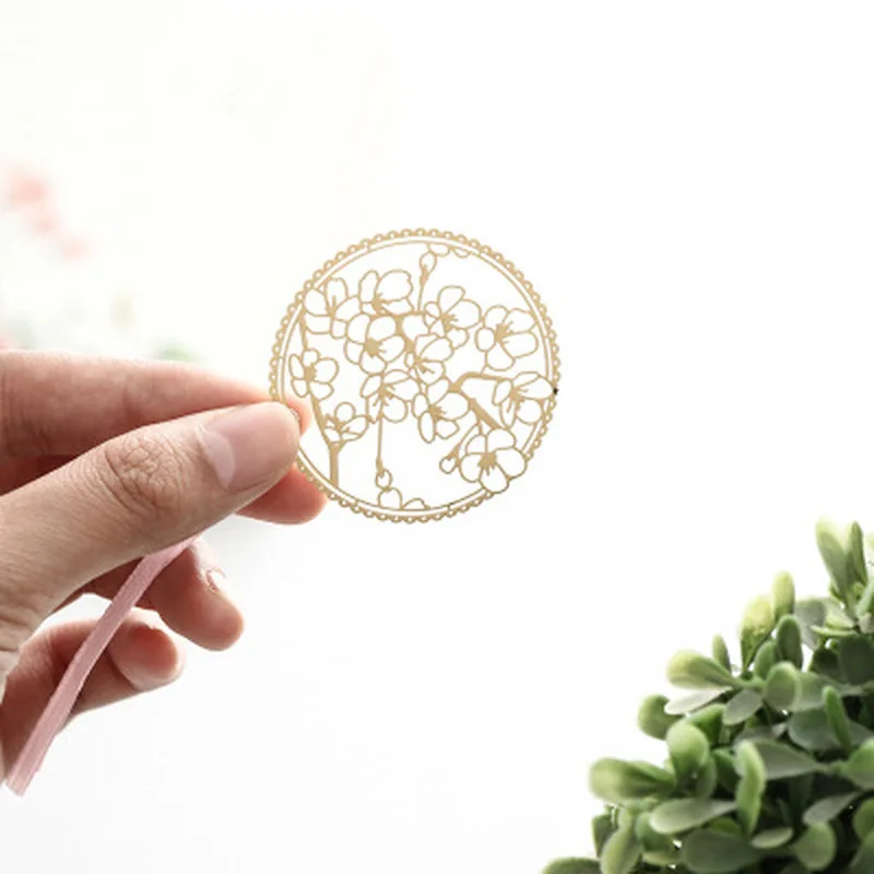 Золотые металлические закладки для книг винтажные цветы зажим страниц