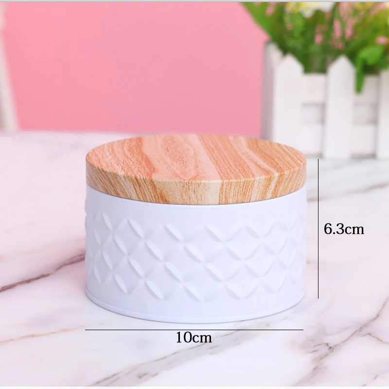 Пустые железные коробки круглая под дерево с крышкой для конфет подарков коробка