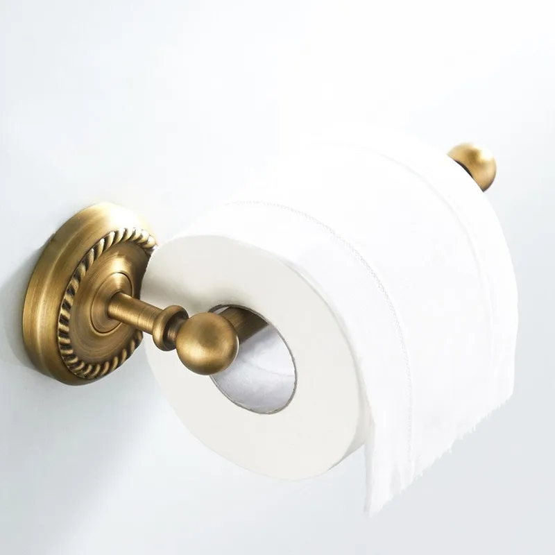 

Antique Roll Holder Bronze Bathroom Gold Toilet Paper Towel Holders Chrome Kitchen Tissue Roll Toilet Paper Shelf White WY70903