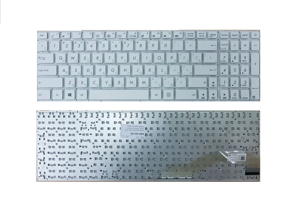 Клавиатура для ноутбука Asus X540 R540 X540L X540LA X540CA X540SA белая без рамки|Клавиатуры
