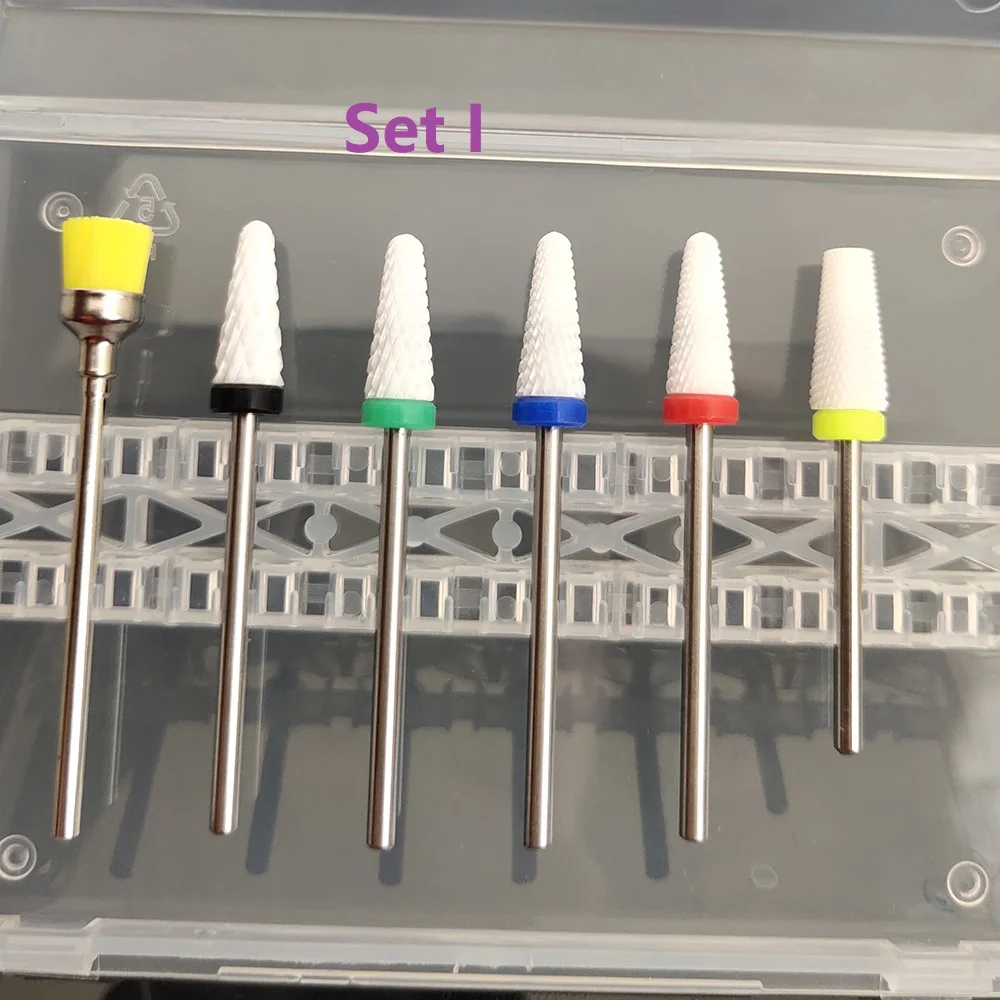 14kinds Box set Safety Tapered Safety Carbide Nail Drill Bits With Cut  Drills Carbide Milling Cutter For Manicure Remove Gel