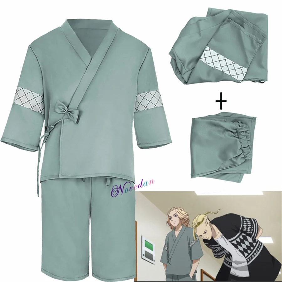 

Sano Anime Tokyo Revengers Manjiro Takemichi Hanagaki Cosplay Costume Mikey Japanese Kimono Cardigan Yukata Women Kids Pajamas