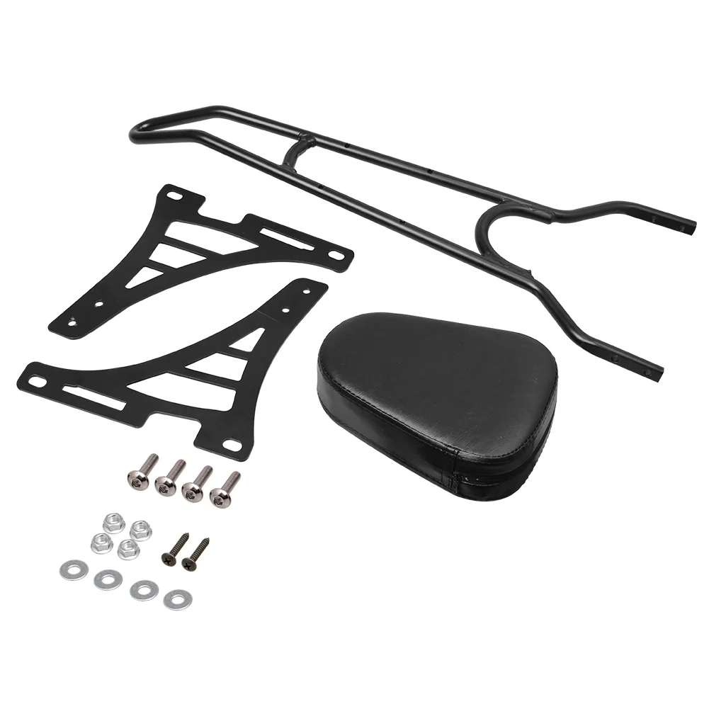 Черная задняя спинка для мотоцикла с подушкой Harley Sportster XL 883 1200 2004 2020 19 18|backrest sissy