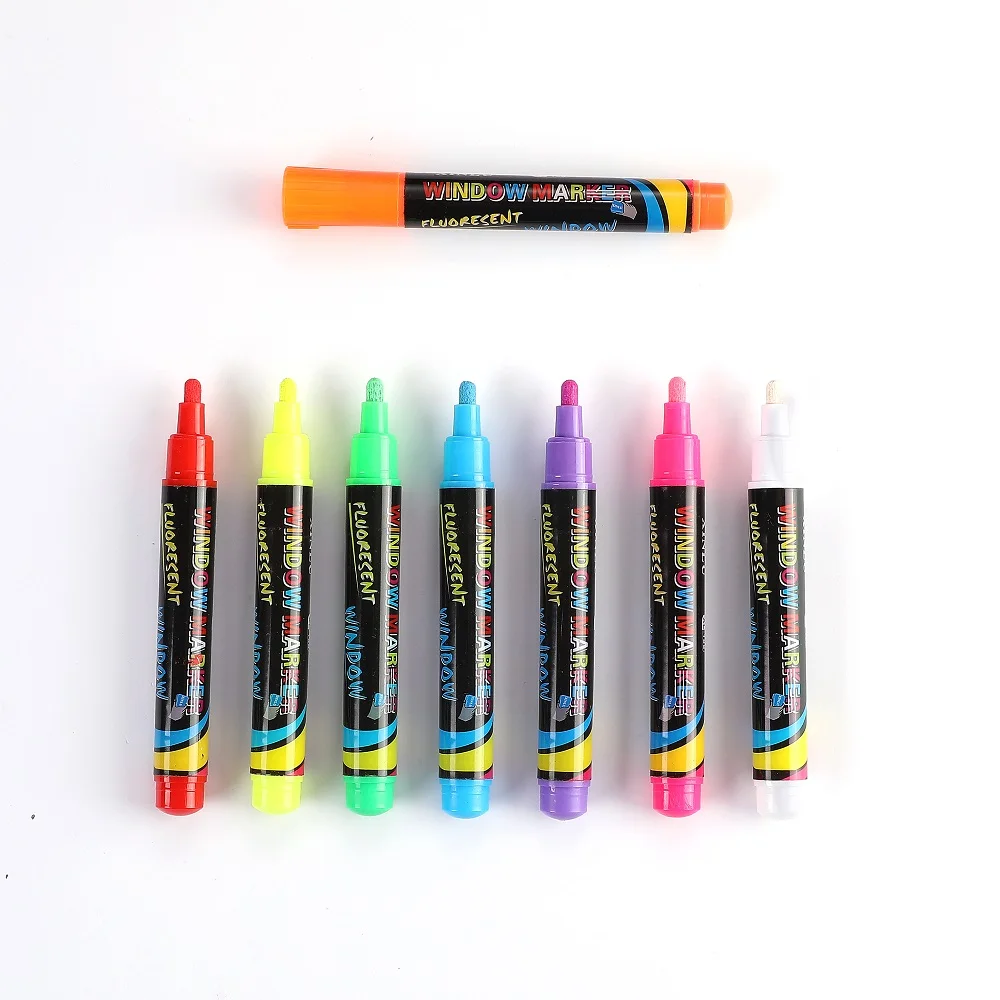 Жидкий меловой маркер 8 цветов стираемая стеклянная керамическая ручка легкое
