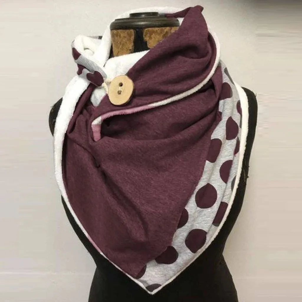 

Fashion Women Scarve Printing Button Soft Wrap Casual Warm Scarves Shawls fashion Leisure Comfortable Soft Personality schal #98