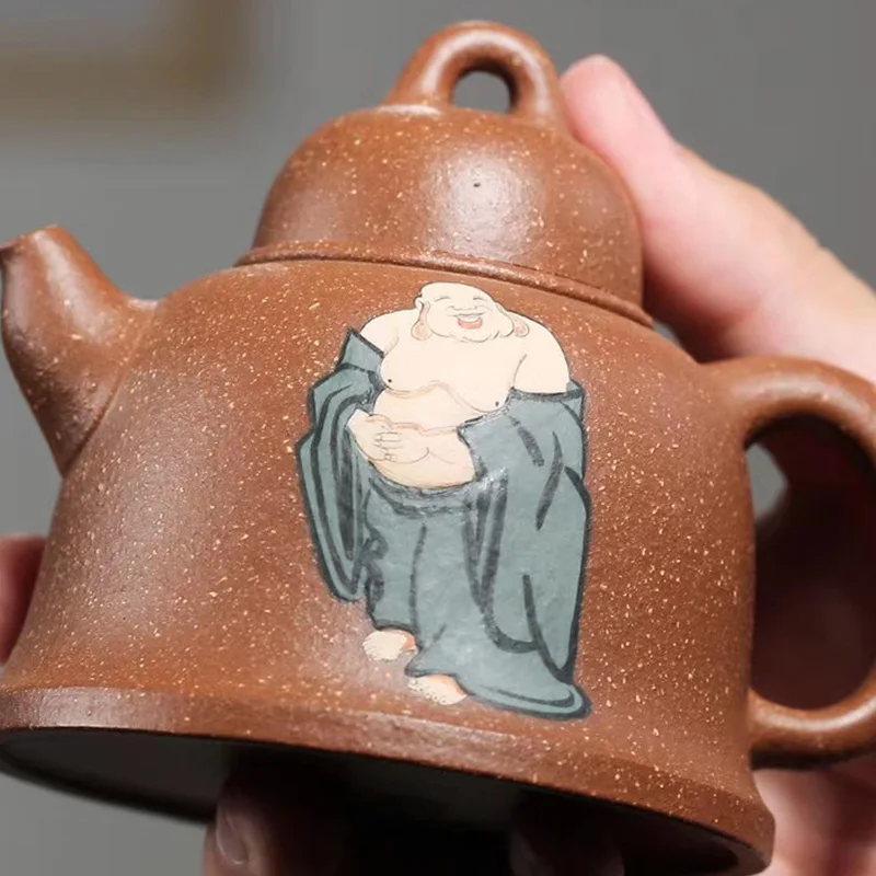 

Yixing zishahu raw ore downhill mud Golden Bell tea set gift