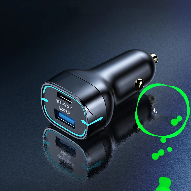 USB C автомобильное зарядное устройство 52 5 Вт автомобильный адаптер с одним 30 PD