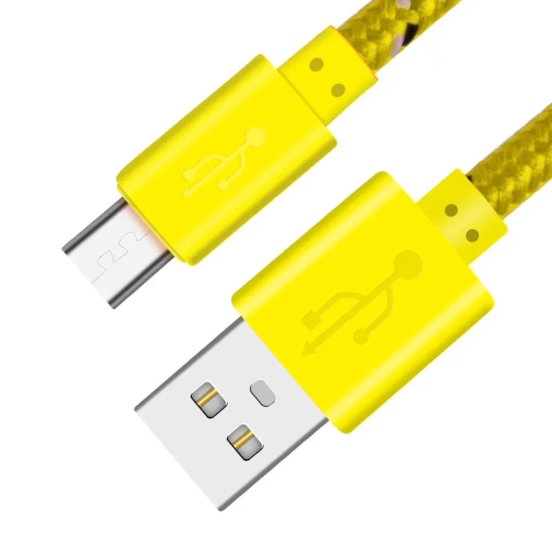 Yellow Быстрый USB 1 м 2 м 3 м нейлоновая оплетка Micro USB кабель для samsung Galaxy S7 6 Xiaomi htc LG NokiaTablet кабель для передачи данных зарядный Шнур зарядное устройство - Цвет: Yellow