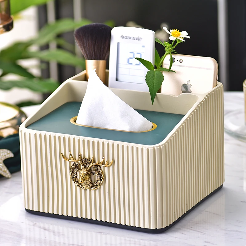 

Deer Living Room Tissue Boxes Holder Bed Dispenser Tissue Paper Phone Case Storage Box Wipes Case Servilletero Napkin Home Decor