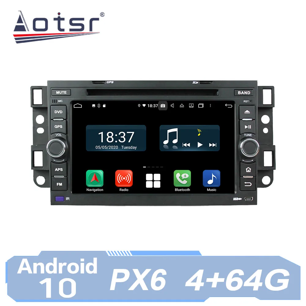 Автомагнитола AOTSR Android 10 для Chevrolet Captiva Aveo Epica 2004 2012 GPS мультимедийный плеер IPS Carplay