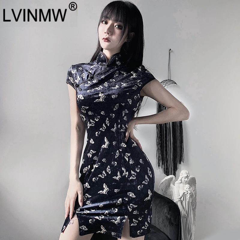 Женское облегающее платье Ципао в китайском стиле с воротником стойкой и